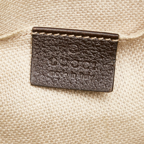 グッチ GGキャンバス ウェブビー 412008 ベージュ ブラウン キャンバス レザー 斜めがけ ショルダー レディース GUCCI 【中古】