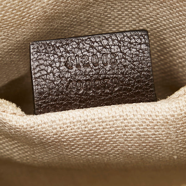 グッチ GGキャンバス ウェブビー 412008 ベージュ ブラウン キャンバス レザー 斜めがけ ショルダー レディース GUCCI 【中古】