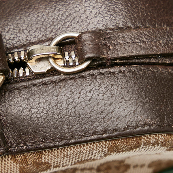 グッチ GGキャンバス ウェブビー 412008 ベージュ ブラウン キャンバス レザー 斜めがけ ショルダー レディース GUCCI 【中古】