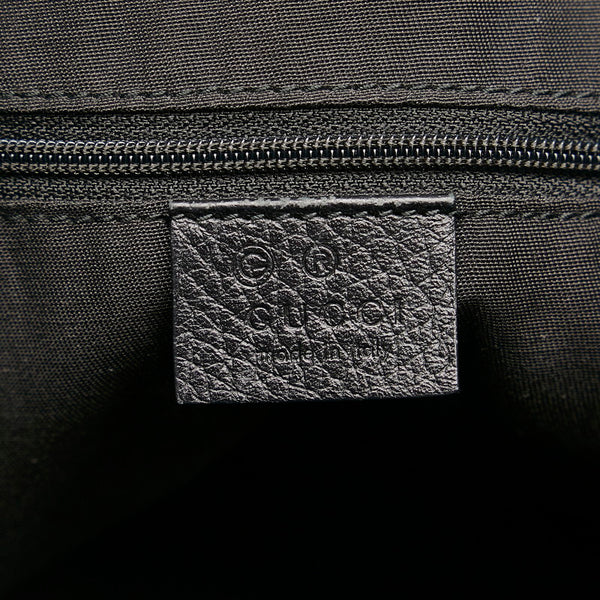 グッチ GGキャンバス トートバッグ ショルダーバッグ 353706 ブラック キャンバス レザー レディース GUCCI 【中古】