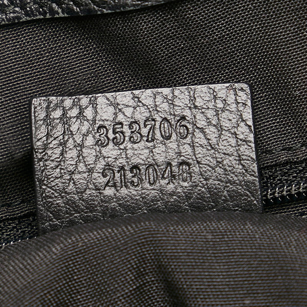 グッチ GGキャンバス トートバッグ ショルダーバッグ 353706 ブラック キャンバス レザー レディース GUCCI 【中古】