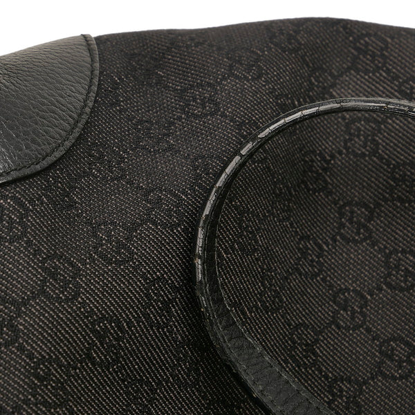 グッチ GGキャンバス トートバッグ ショルダーバッグ 353706 ブラック キャンバス レザー レディース GUCCI 【中古】