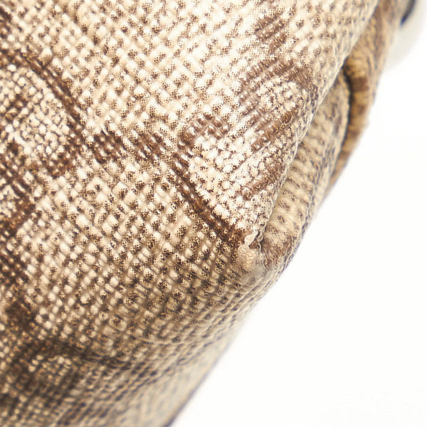 グッチ GGスプリーム トートバッグ 114595 ベージュ ブラウン PVC レザー レディース GUCCI 【中古】