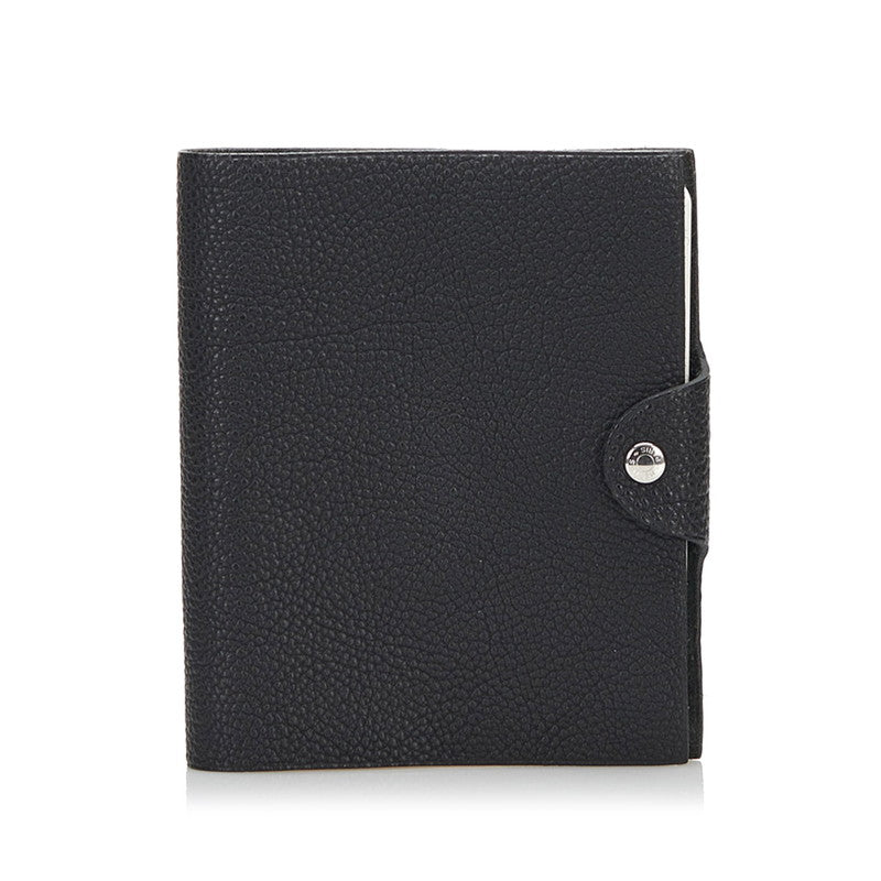 エルメス ユリスPM 手帳カバー ノートカバー レフィル付属 ブラック トゴ レディース HERMES 【中古】