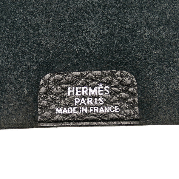 エルメス ユリスPM 手帳カバー ノートカバー レフィル付属 ブラック トゴ レディース HERMES 【中古】