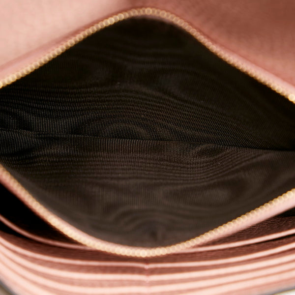 グッチ インターロッキングG チェーンウォレット 長財布 2WAY 466506 ピンク レザー レディース GUCCI 【中古】