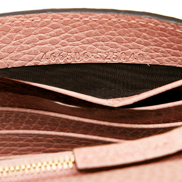 グッチ インターロッキングG チェーンウォレット 長財布 2WAY 466506 ピンク レザー レディース GUCCI 【中古】