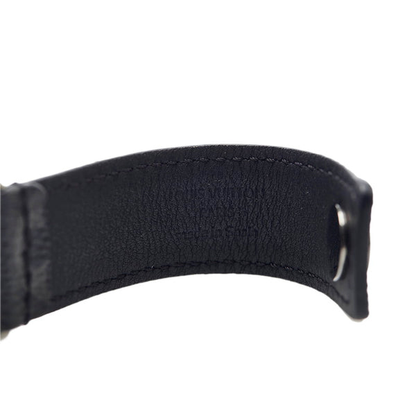 ルイ ヴィトン モノグラム エクリプス ブラスレ ホッケンハイム　 ブレスレット M6295 ブラック シルバー PVC メタル メンズ LOUIS VUITTON 【中古】
