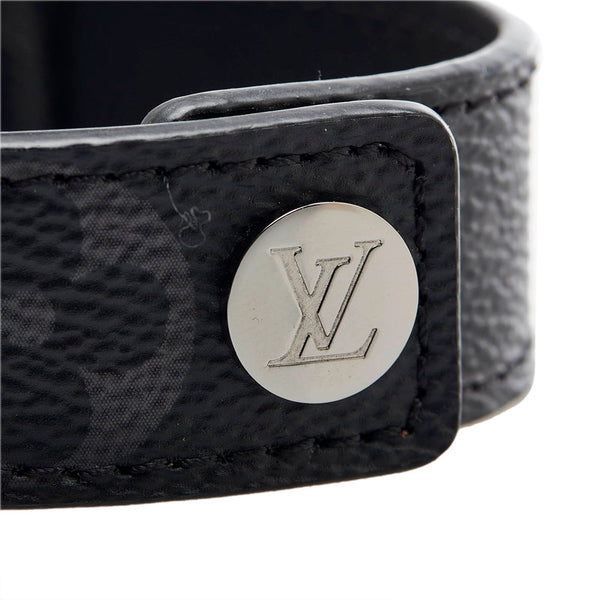 ルイ ヴィトン モノグラム エクリプス ブラスレ ホッケンハイム　 ブレスレット M6295 ブラック シルバー PVC メタル メンズ LOUIS VUITTON 【中古】