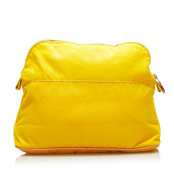 エルメス ボリードポーチGM クラッチバッグ イエロー マスタード キャンバス レディース HERMES 【中古】