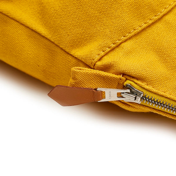 エルメス ボリードポーチGM クラッチバッグ イエロー マスタード キャンバス レディース HERMES 【中古】