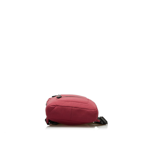 ミュウミュウ スクエア ミニ リュック バックパック ワインレッド ナイロン レディース MIUMIU 【中古】