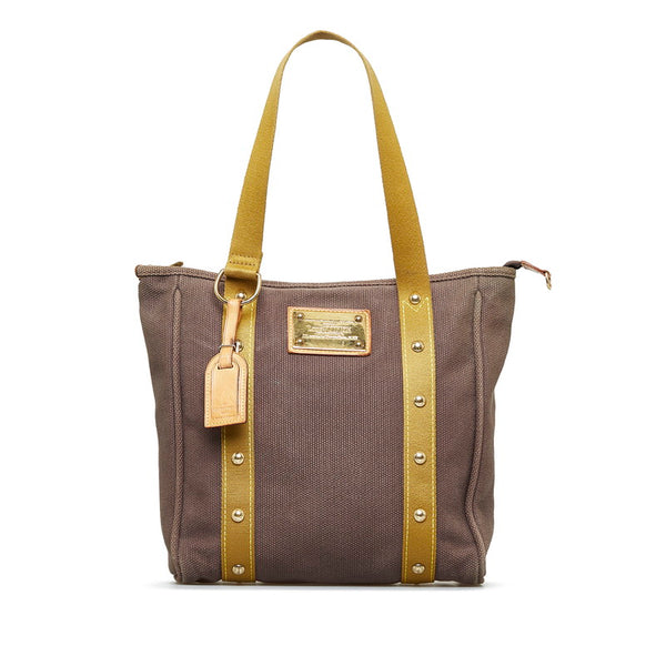 ルイ ヴィトン アンティグア カバMM トートバッグ M40086 ブラウン キャンバス レディース LOUIS VUITTON 【中古】