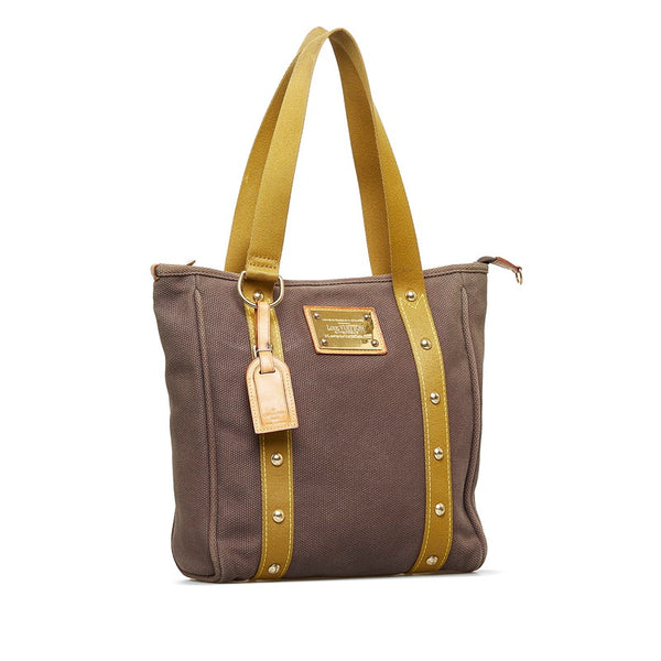 ルイ ヴィトン アンティグア カバMM トートバッグ M40086 ブラウン キャンバス レディース LOUIS VUITTON 【中古】