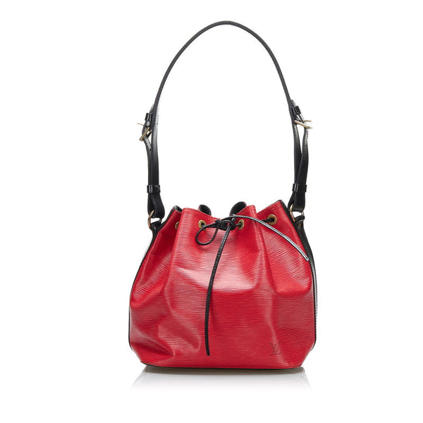 ルイ ヴィトン エピ プチノエ バイカラー ショルダーバッグ M44172 レッド ブラック レザー レディース LOUIS VUITTON 【中古】