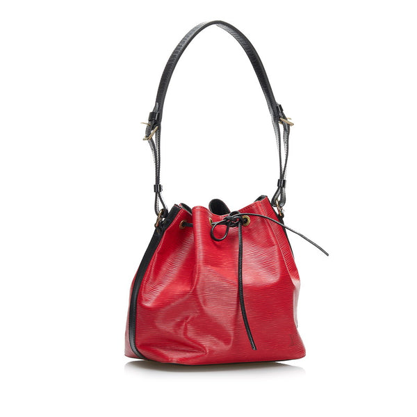 ルイ ヴィトン エピ プチノエ バイカラー ショルダーバッグ M44172 レッド ブラック レザー レディース LOUIS VUITTON 【中古】