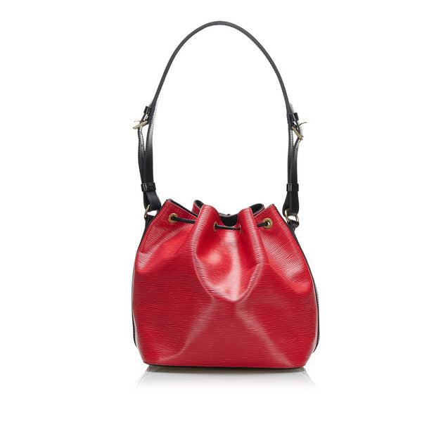 ルイ ヴィトン エピ プチノエ バイカラー ショルダーバッグ M44172 レッド ブラック レザー レディース LOUIS VUITTON 【中古】
