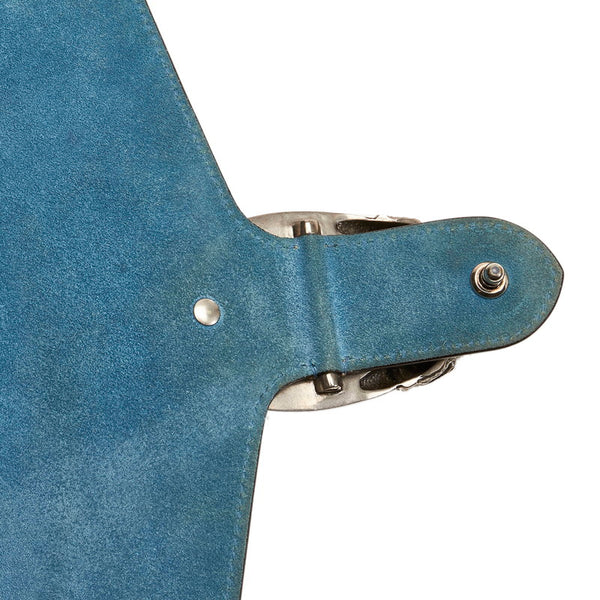 グッチ GGスプリーム ディオニュソス チェーン ショルダーバッグ 403348 ベージュ ブルー PVC スウェード レディース GUCCI 【中古】