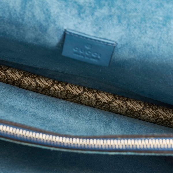 グッチ GGスプリーム ディオニュソス チェーン ショルダーバッグ 403348 ベージュ ブルー PVC スウェード レディース GUCCI 【中古】