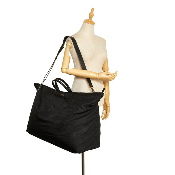 グッチ ボストンバッグ ショルダーバッグ 2WAY 019-2020 ブラック キャンバス レザー レディース GUCCI 【中古】