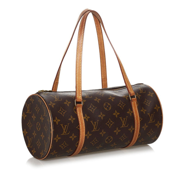 ルイ ヴィトン モノグラム パピヨン ハンドバッグ M51385 ブラウン PVC レザー レディース LOUIS VUITTON 【中古】