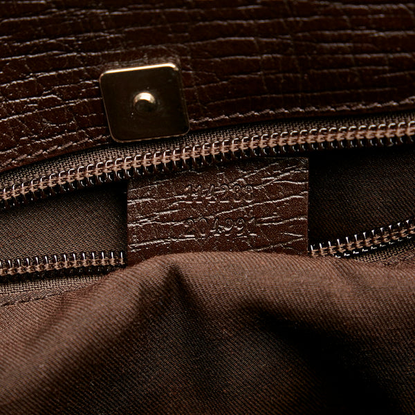 グッチ GGスプリーム トートバッグ 114288 ベージュ PVC レザー レディース GUCCI 【中古】