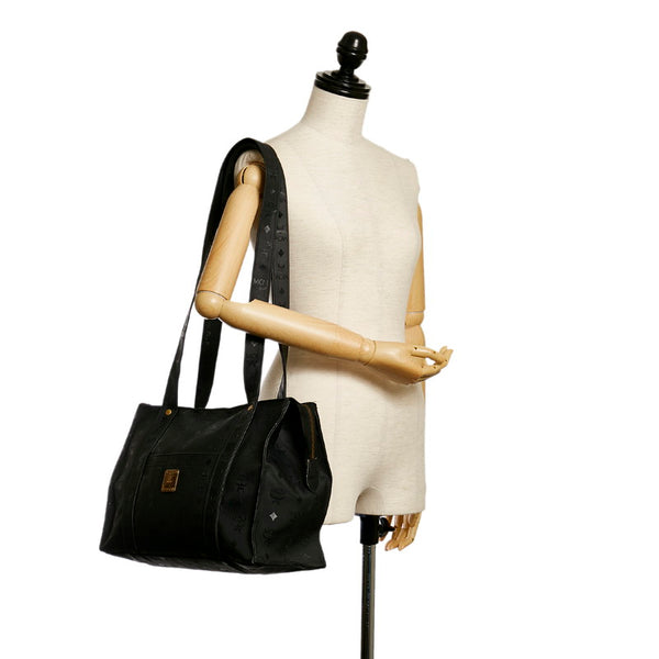 エム シー エム ヴィセトス トートバッグ ブラック ナイロン レディース MCM 【中古】