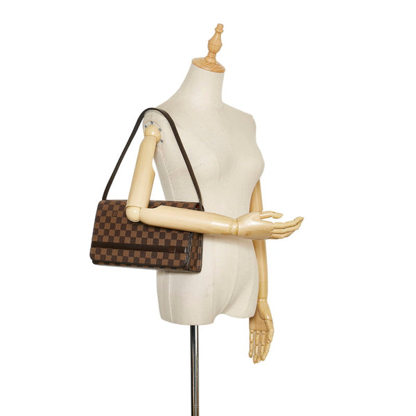 ルイ ヴィトン ダミエ トライベッカ ロン ショルダーバッグ ハンドバッグ N51160 ブラウン PVC レザー レディース LOUIS VUITTON 【中古】