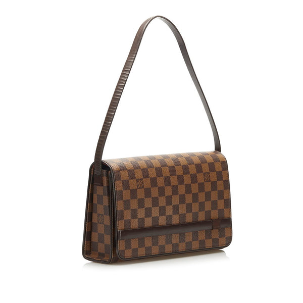 ルイ ヴィトン ダミエ トライベッカ ロン ショルダーバッグ ハンドバッグ N51160 ブラウン PVC レザー レディース LOUIS VUITTON 【中古】