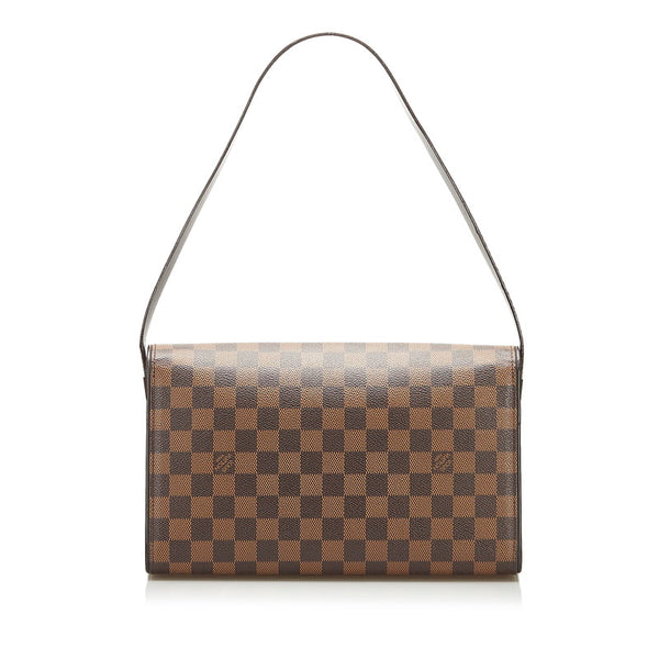 ルイ ヴィトン ダミエ トライベッカ ロン ショルダーバッグ ハンドバッグ N51160 ブラウン PVC レザー レディース LOUIS VUITTON 【中古】