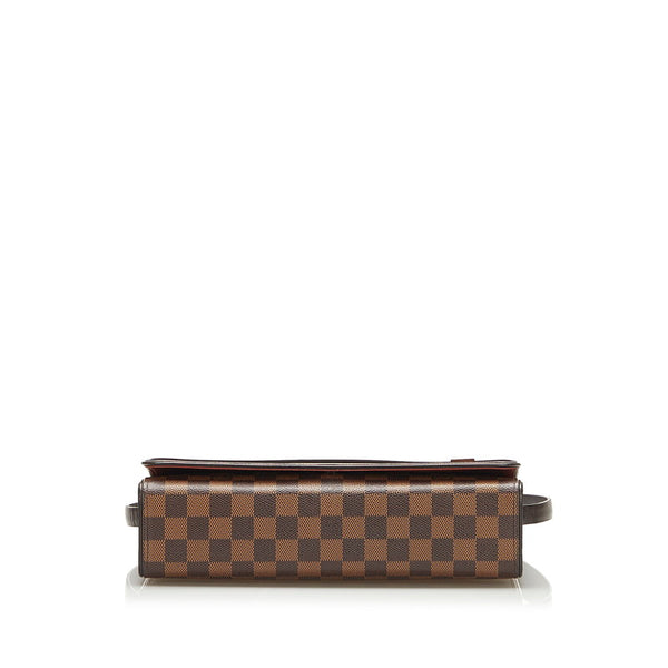 ルイ ヴィトン ダミエ トライベッカ ロン ショルダーバッグ ハンドバッグ N51160 ブラウン PVC レザー レディース LOUIS VUITTON 【中古】