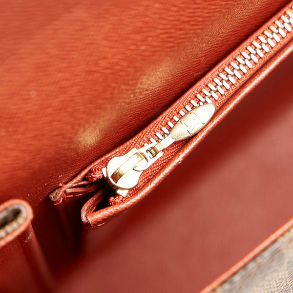 ルイ ヴィトン ダミエ トライベッカ ロン ショルダーバッグ ハンドバッグ N51160 ブラウン PVC レザー レディース LOUIS VUITTON 【中古】