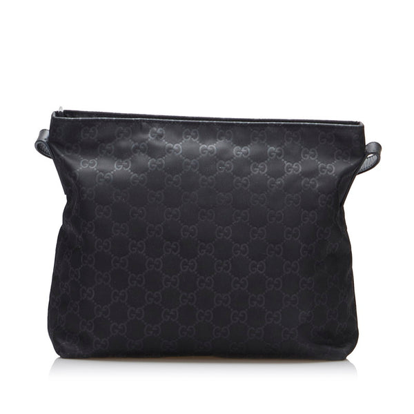 グッチ GGナイロン 斜め掛け ショルダーバッグ 314529 ブラック ナイロン レザー レディース GUCCI 【中古】