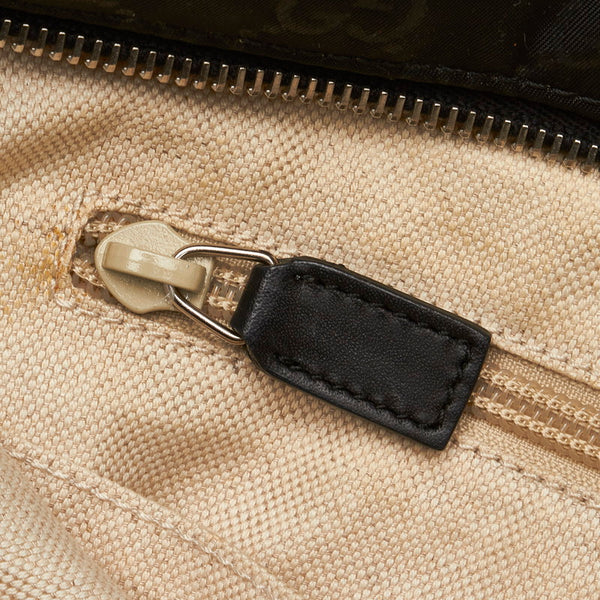 グッチ GGナイロン 斜め掛け ショルダーバッグ 314529 ブラック ナイロン レザー レディース GUCCI 【中古】