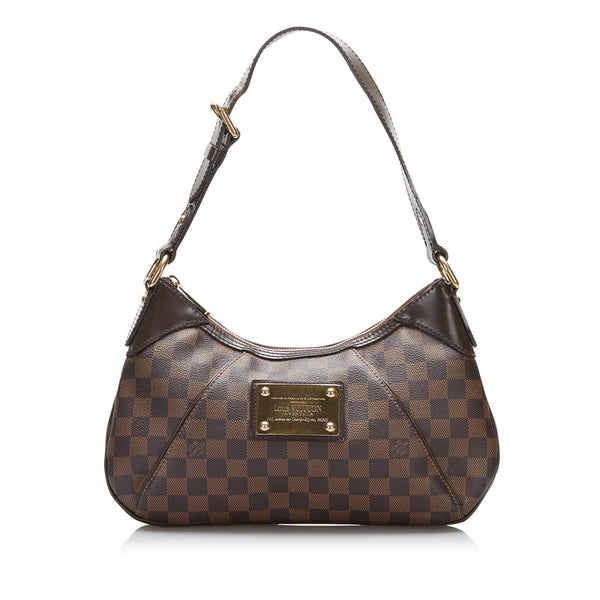 ルイ ヴィトン ダミエ テムズPM ワンショルダーバッグ ハンドバッグ N48180 ブラウン PVC レザー レディース LOUIS VUITTON 【中古】