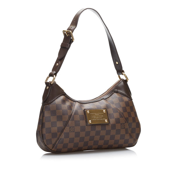 ルイ ヴィトン ダミエ テムズPM ワンショルダーバッグ ハンドバッグ N48180 ブラウン PVC レザー レディース LOUIS VUITTON 【中古】