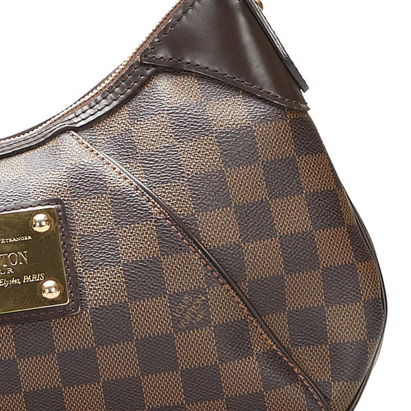 ルイ ヴィトン ダミエ テムズPM ワンショルダーバッグ ハンドバッグ N48180 ブラウン PVC レザー レディース LOUIS VUITTON 【中古】