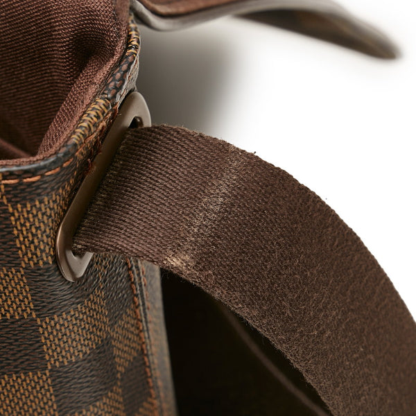ルイ ヴィトン ダミエ ブルックリンPM 斜め掛け ショルダーバッグ N51210 エベヌ  ブラウン PVC レザー レディース LOUIS VUITTON 【中古】