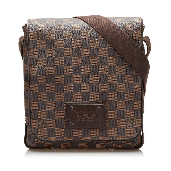 ルイ ヴィトン ダミエ ブルックリンPM 斜め掛け ショルダーバッグ N51210 エベヌ  ブラウン PVC レザー レディース LOUIS VUITTON 【中古】