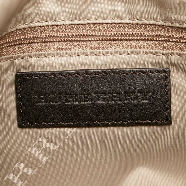 バーバリー スタッズ ワンショルダーバッグ 2WAY ブラック レザー レディース BURBERRY 【中古】