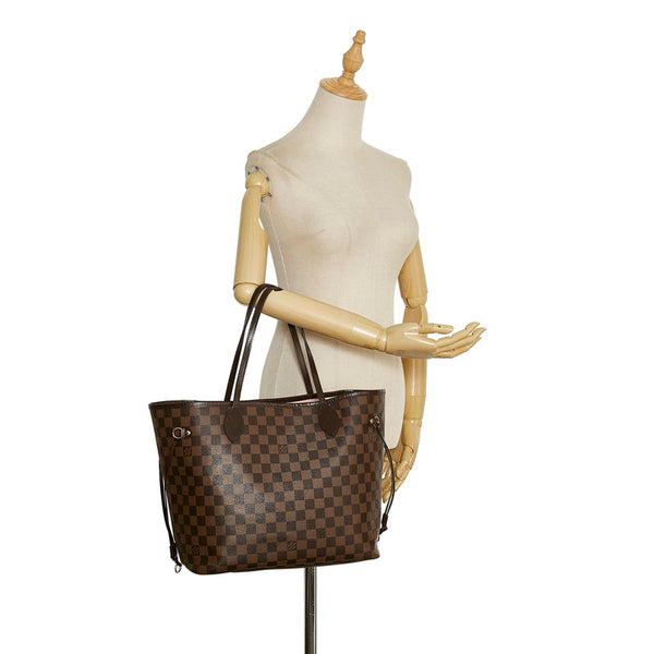ルイ ヴィトン モノグラム ネヴァーフルMM ローズバレリーヌ トートバッグ N41603 ブラウン PVC レザー レディース LOUIS VUITTON 【中古】