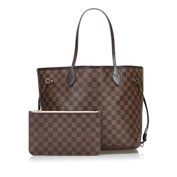 ルイ ヴィトン モノグラム ネヴァーフルMM ローズバレリーヌ トートバッグ N41603 ブラウン PVC レザー レディース LOUIS VUITTON 【中古】