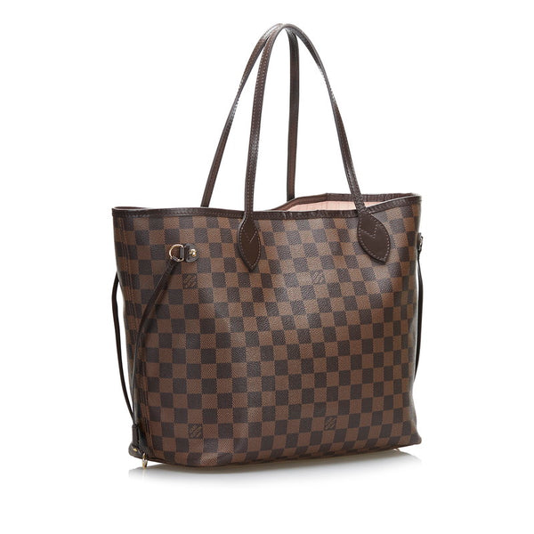 ルイ ヴィトン モノグラム ネヴァーフルMM ローズバレリーヌ トートバッグ N41603 ブラウン PVC レザー レディース LOUIS VUITTON 【中古】