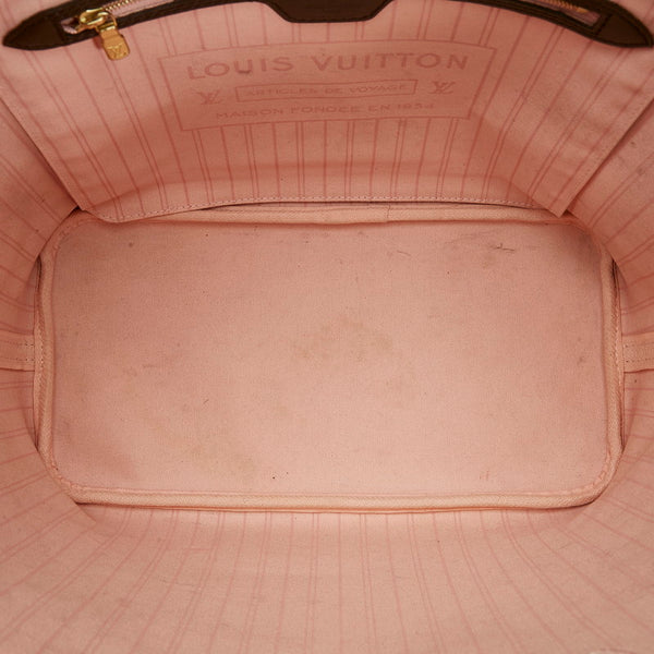 ルイ ヴィトン モノグラム ネヴァーフルMM ローズバレリーヌ トートバッグ N41603 ブラウン PVC レザー レディース LOUIS VUITTON 【中古】