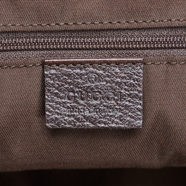 グッチ GGキャンバス プリンシー リボン ハンドバッグ トートバッグ 163805 ブラウン キャンバス レザー レディース GUCCI 【中古】