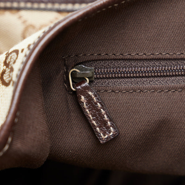 グッチ GGキャンバス プリンシー リボン ハンドバッグ トートバッグ 163805 ブラウン キャンバス レザー レディース GUCCI 【中古】