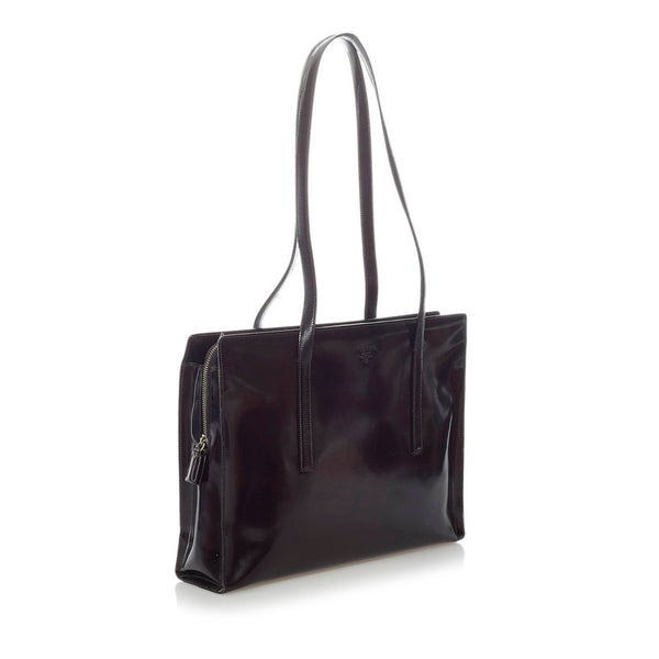 プラダ ショルダーバッグ トートバッグ ブラウン レザー レディース PRADA 【中古】