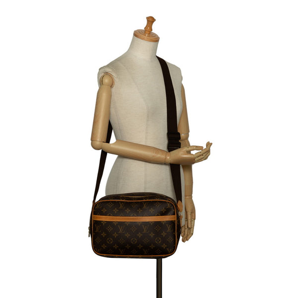 ルイ ヴィトン モノグラム  リポーターPM 斜め掛け ショルダーバッグ  M45254 ブラウン PVC レザー レディース LOUIS VUITTON 【中古】