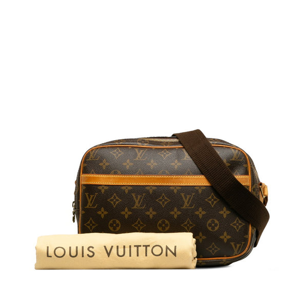 ルイ ヴィトン モノグラム  リポーターPM 斜め掛け ショルダーバッグ  M45254 ブラウン PVC レザー レディース LOUIS VUITTON 【中古】