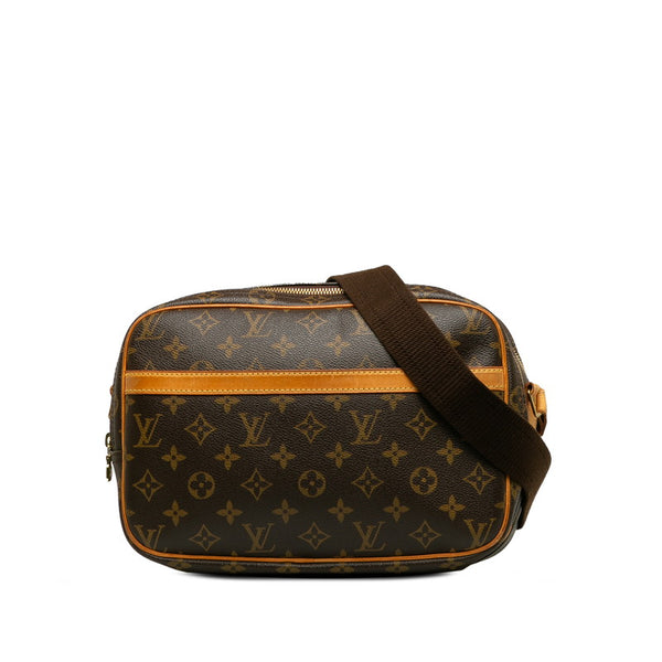 ルイ ヴィトン モノグラム  リポーターPM 斜め掛け ショルダーバッグ  M45254 ブラウン PVC レザー レディース LOUIS VUITTON 【中古】